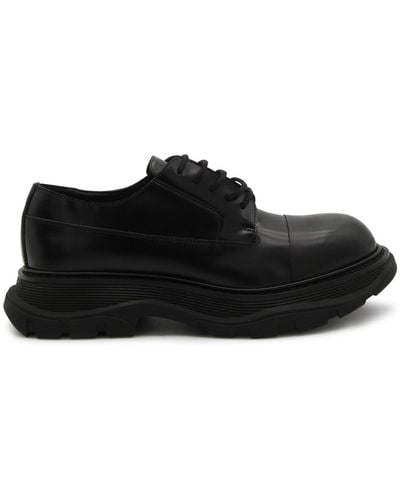 Alexander McQueen Leather Tread Derby Shoes - Black
