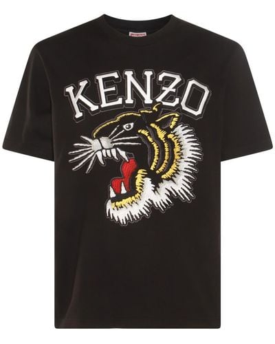 KENZO Black Cotton Tiger T-shirt