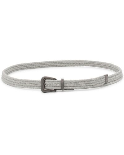 Brunello Cucinelli Beige Linen Belt - Metallic