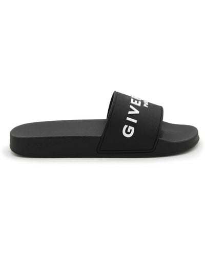 Givenchy Rubber Logo Sliders - Black