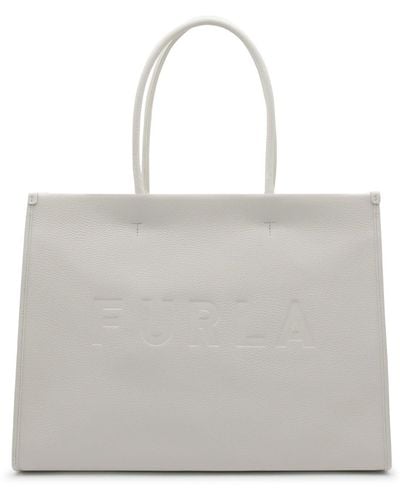 Furla Leather Opportunity Tote Bag - Gray