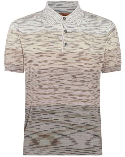Missoni Beige Multicolour Cotton Polo Shirt - Grey
