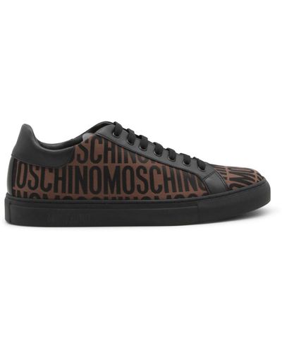 Moschino All Over Logo Trainers - Black