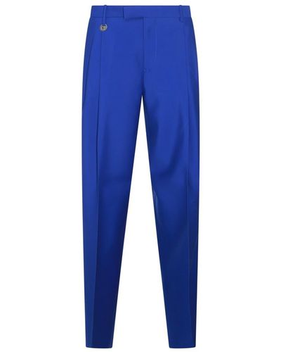 Burberry Blue Wool Trousers