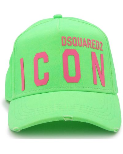 DSquared² And Pink Cotton Baseball Cap - Green