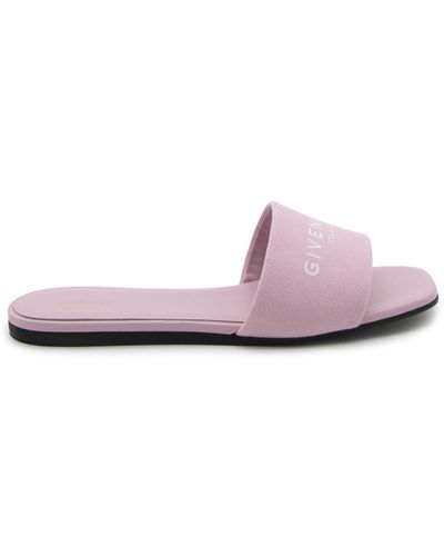 Givenchy Pink And White Canvas Flats - Purple