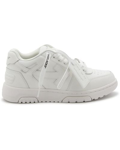 Off-White c/o Virgil Abloh White Leather Out Of Office Trainers - Grey