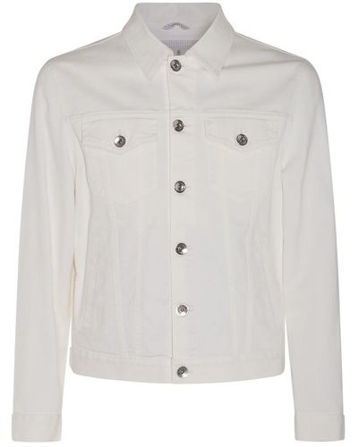 Brunello Cucinelli White Cotton Denim Jacket
