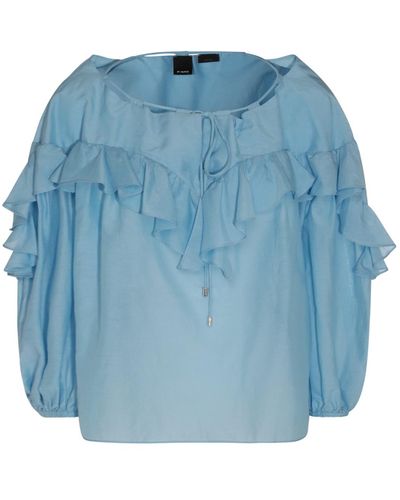 Pinko Light Blue Cotton Top