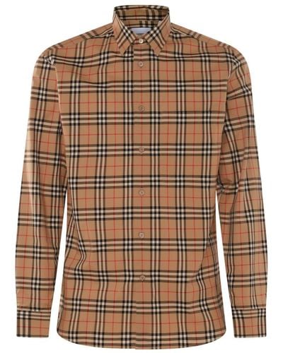 Burberry Archive Beige Cotton Shirt - Brown