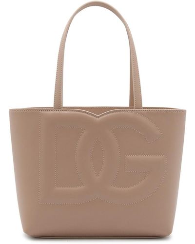 Dolce & Gabbana Leather Tote Bag - Brown