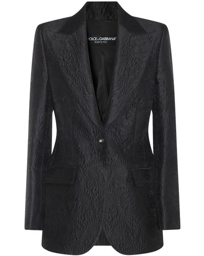 Dolce & Gabbana Black Cotton Blazer