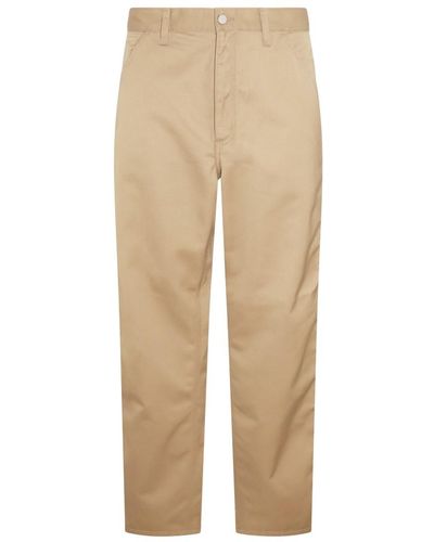 Carhartt Beige Cotton Pants - Natural