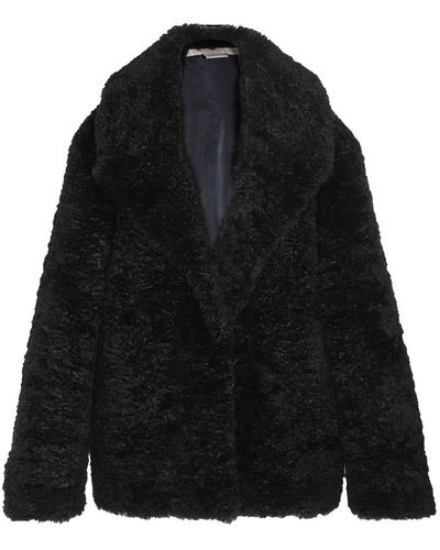 Stella McCartney Blue Fur Jacket - Black