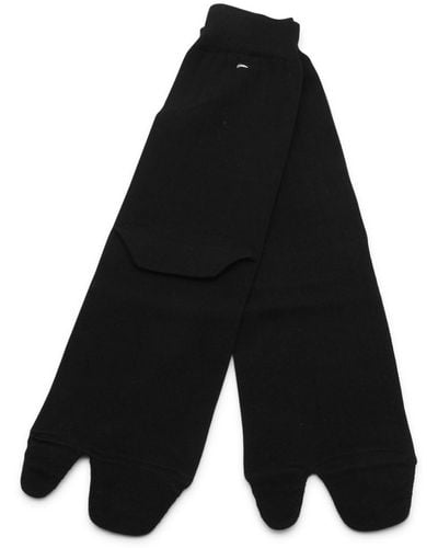 Maison Margiela Cotton Blend Tabi Socks - Black