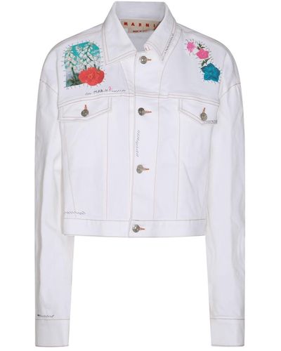 Marni White Cotton Casual Jacket