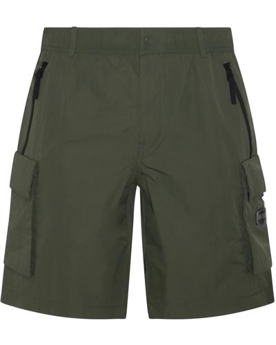 Duvetica Military Green Shorts