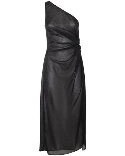 Oséree Black Midi Dress