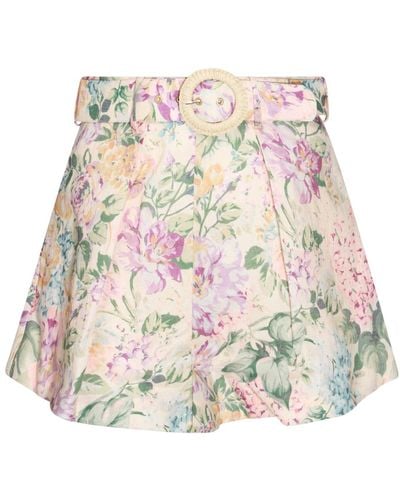 Zimmermann Multicolour Linen Shorts