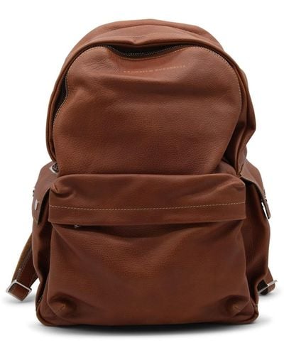 Brunello Cucinelli Brown Leather Backpacks