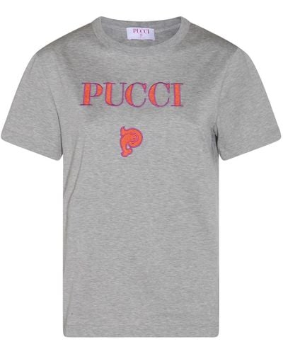 Emilio Pucci Grey Cotton T-shirt