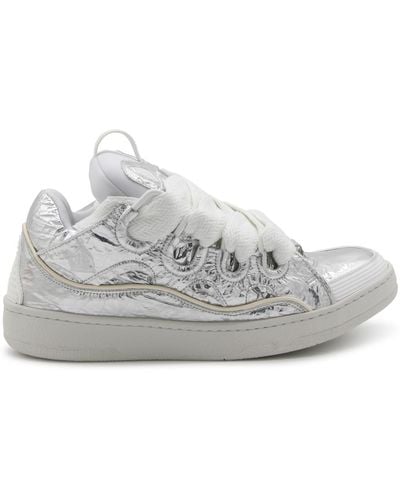 Lanvin Leather Curb Trainers - Grey