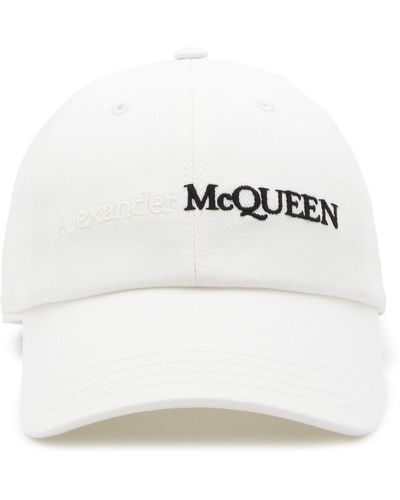 Alexander McQueen And Black Cotton Baseball Cap - White