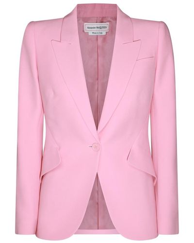 Alexander McQueen Pink Viscose Blazer
