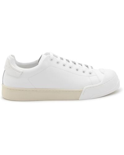 Marni White Leather Sneakers