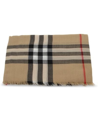 Burberry Archive Beige Wool Scarf - Brown