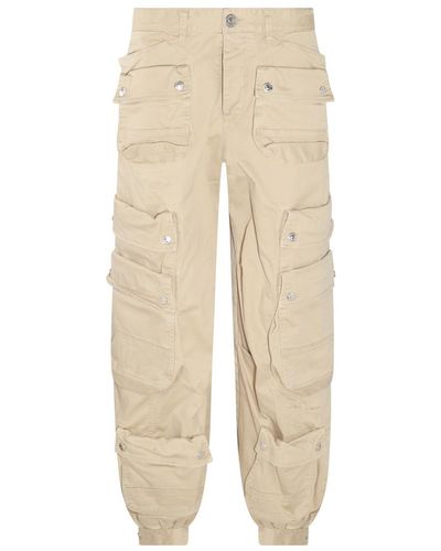DSquared² Cotton Trousers - Natural
