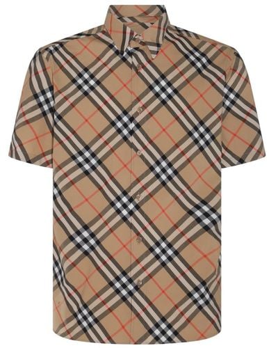 Burberry Beige Cotton Shirt - Multicolour