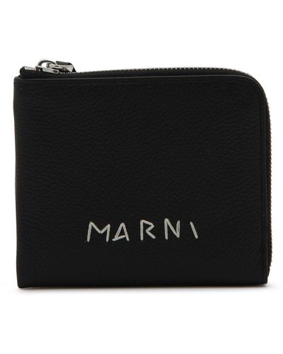 Marni Leather Wallet - Black