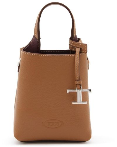 Tod's Brown Leather Handle Bag