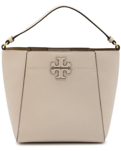 Tory Burch Leather Mcgraw Satchel Bag - White