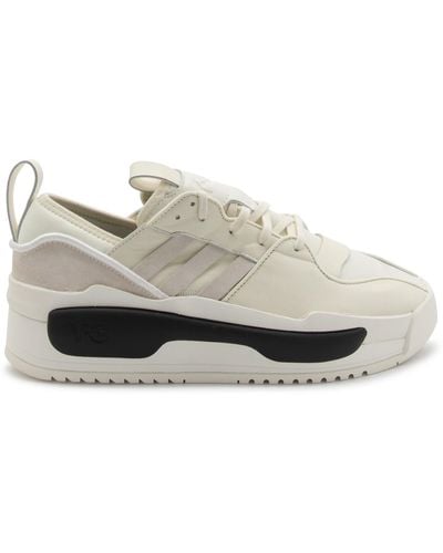 Y-3 Ivory Leather Rivalry Sneakers - White