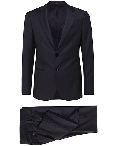 Giorgio Armani Dark Blue Wool Suits