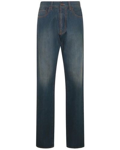 Maison Margiela Dark Blue Cotton Denim Jeans