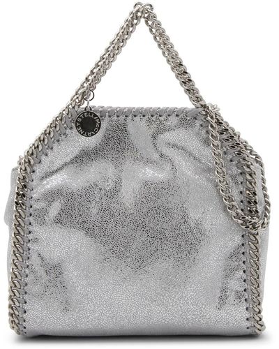 Stella McCartney Faux Leather Tiny Falabella Crossbody Bag - Grey