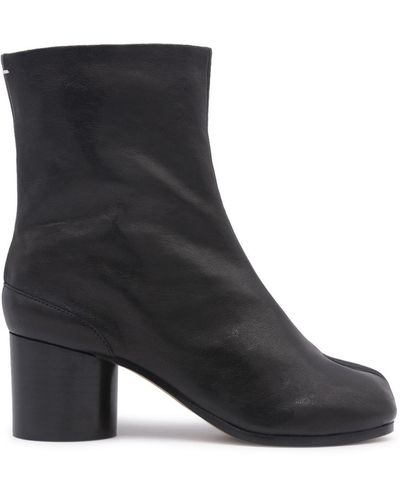 Maison Margiela Leather Tabi Boots - Black