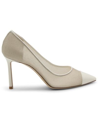 Jimmy Choo Milk Leather Romy Court Shoes - White