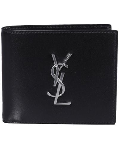Saint Laurent Black Leather Wallet
