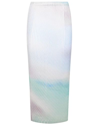 Issey Miyake Multicolour Midi Skirt - White
