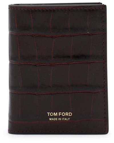Tom Ford Leather Card Holder - Black