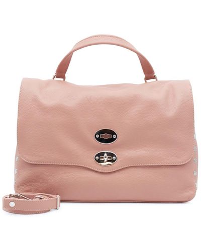 Zanellato Pink Leather Postina Daily Baby Tote Bag