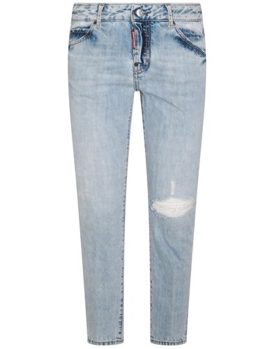 DSquared² Cotton Denim Jeans - Blue