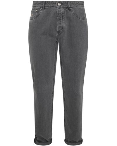 Brunello Cucinelli Grey Cotton Trousers