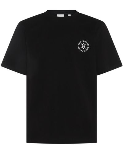 Daily Paper And White Cotton T-shirt - Black