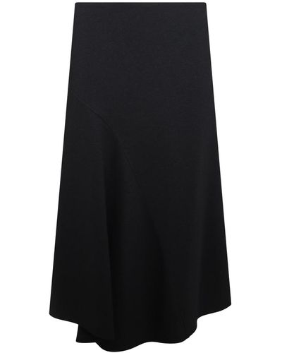 Brunello Cucinelli Dark Gray Cotton Skirt - Black