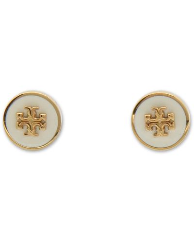 Tory Burch New Ivory And Gold Metal Kira Earrings - Metallic